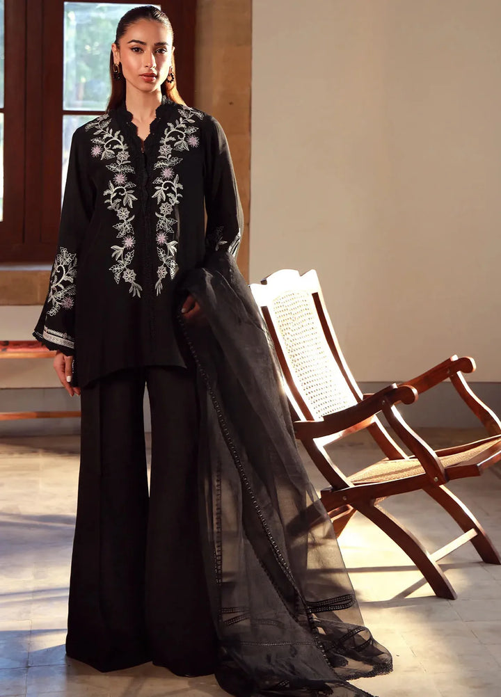 Sahar Pret Embroidered Raw Silk 3 Piece Suit SSSF-RK-05 Midnight Muse