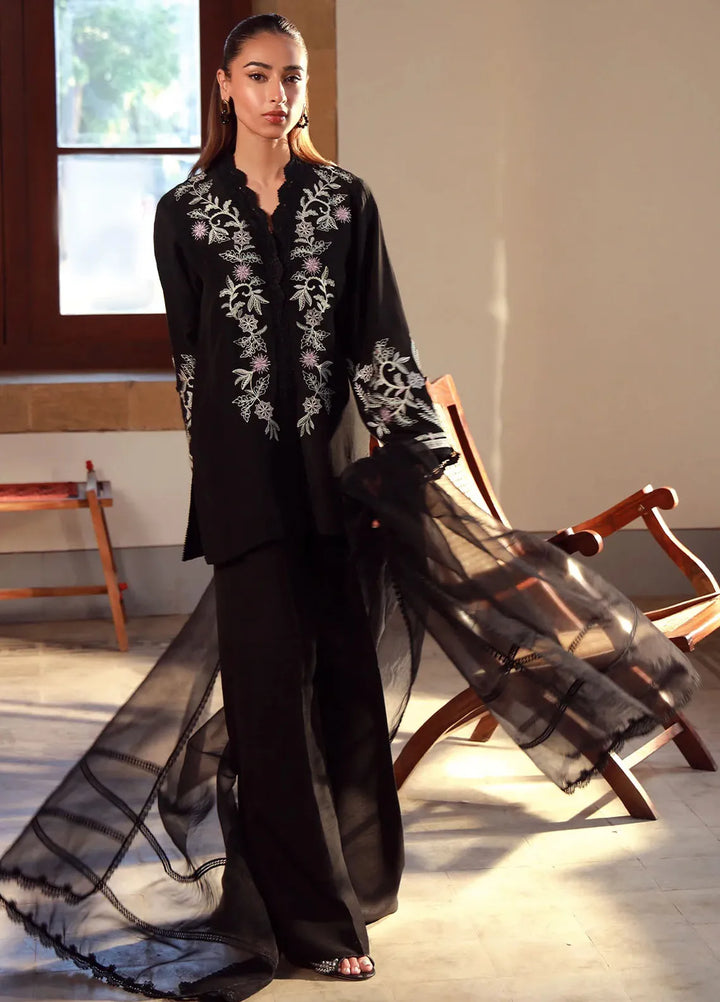 Sahar Pret Embroidered Raw Silk 3 Piece Suit SSSF-RK-05 Midnight Muse