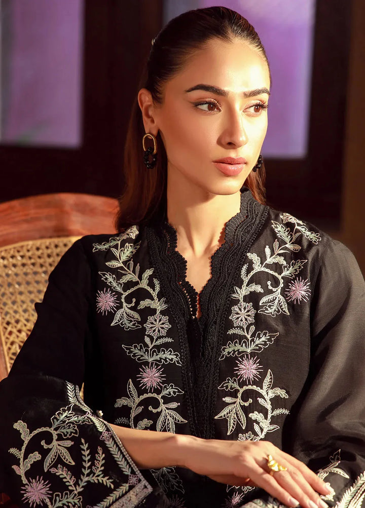 Sahar Pret Embroidered Raw Silk 3 Piece Suit SSSF-RK-05 Midnight Muse