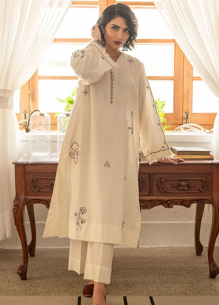 Sahar Pret Embroidered Self Jacquard 2 Piece Suit SSFT-RR-V2-06 Tribal floral