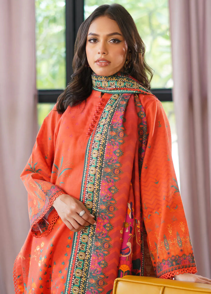 Sahar Printed Khaddar Suit Unstitched 3 Piece SHR24A KH-24-V2-02 - Winter Collection