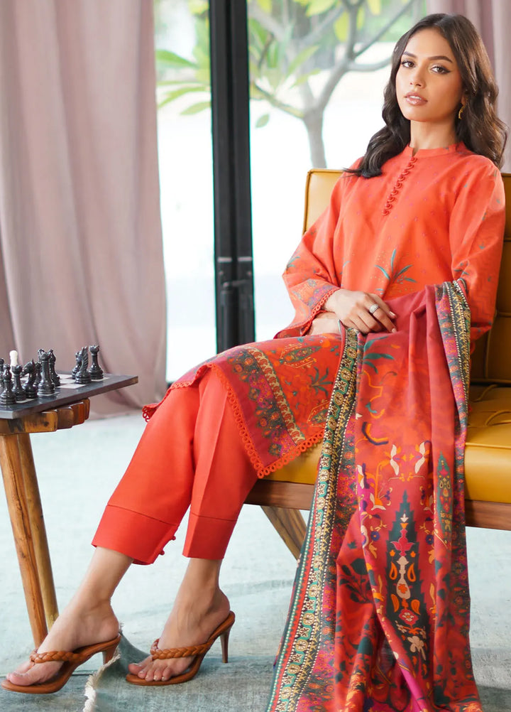 Sahar Printed Khaddar Suit Unstitched 3 Piece SHR24A KH-24-V2-02 - Winter Collection