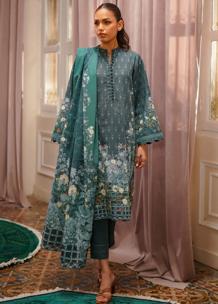 Sahar Printed Khaddar Suit Unstitched 3 Piece SHR24A KH-24-V2-03 - Winter Collection