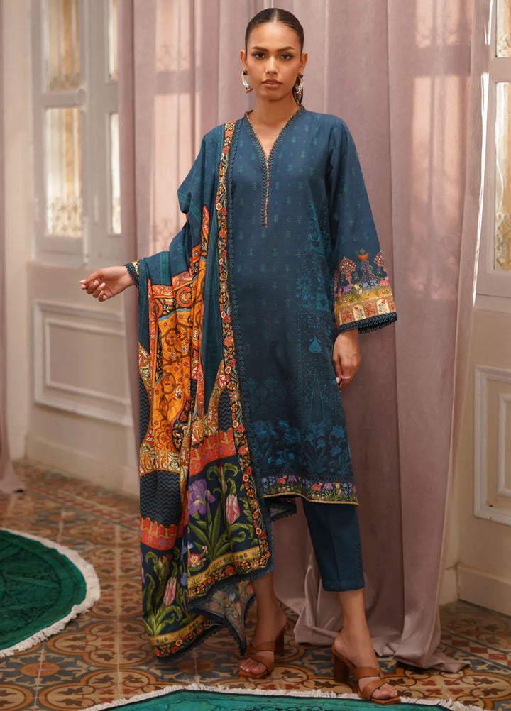 Sahar Printed Khaddar Suit Unstitched 3 Piece SHR24A KH-24-V2-04 - Winter Collection