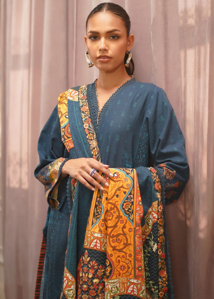 Sahar Printed Khaddar Suit Unstitched 3 Piece SHR24A KH-24-V2-04 - Winter Collection