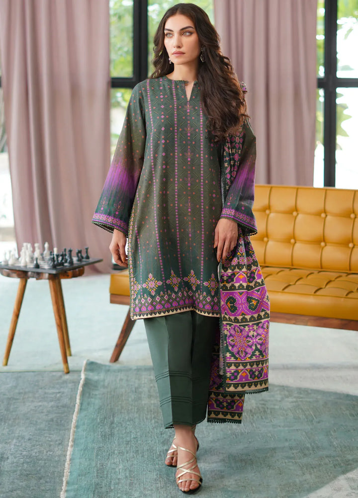 Sahar Printed Khaddar Suit Unstitched 3 Piece SHR24A KH-24-V2-06 - Winter Collection