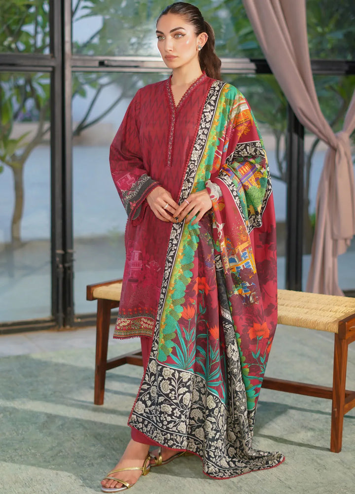 Sahar Printed Khaddar Suit Unstitched 3 Piece SHR24A KH-24-V2-07 - Winter Collection