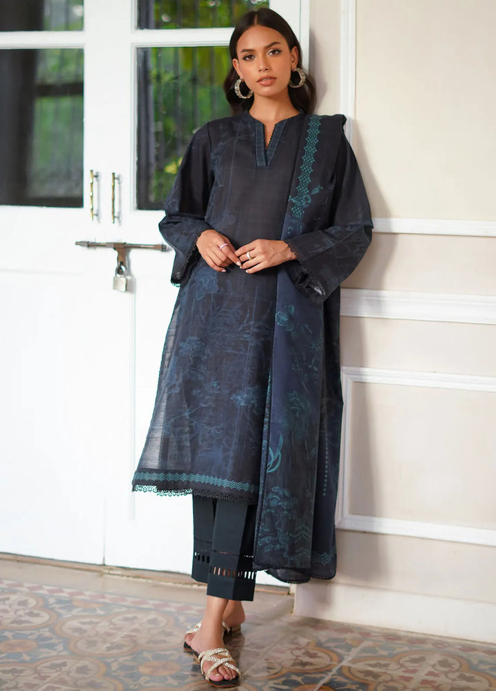 Sahar Printed Khaddar Suit Unstitched 3 Piece SHR24A KH-24-V2-09 - Winter Collection