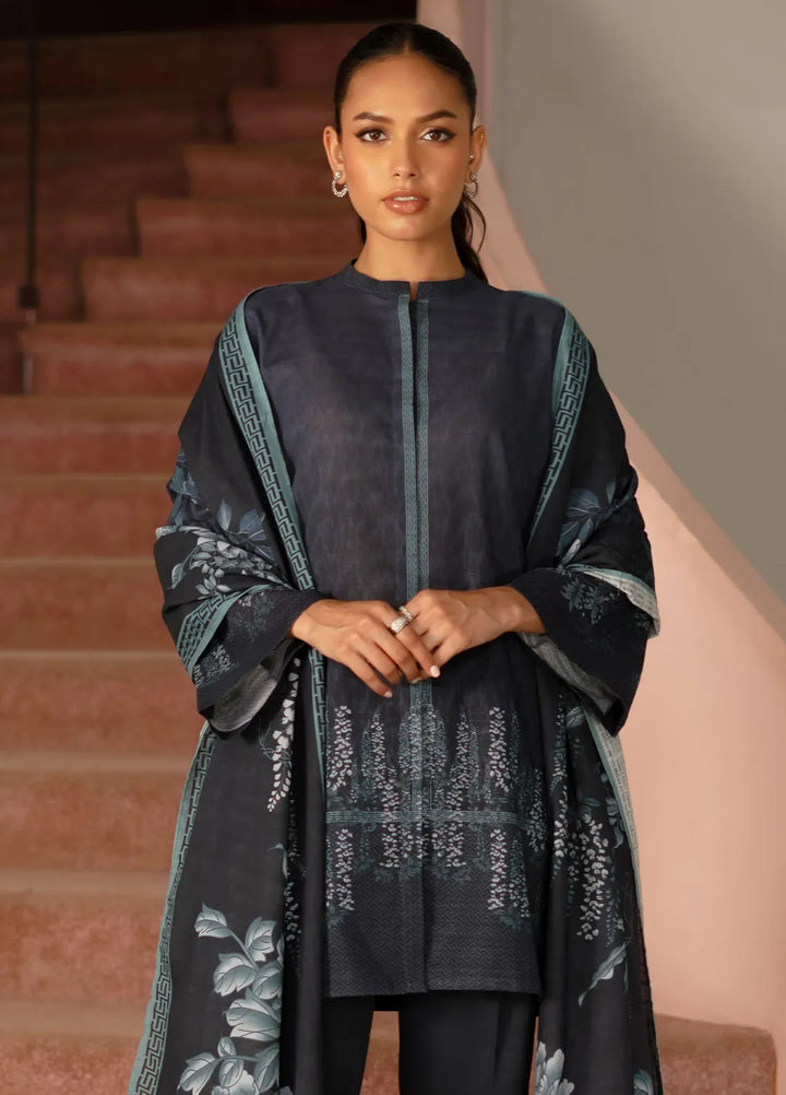 Sahar Printed Khaddar Suit Unstitched 3 Piece SHR24A KH-24-V2-10 - Winter Collection