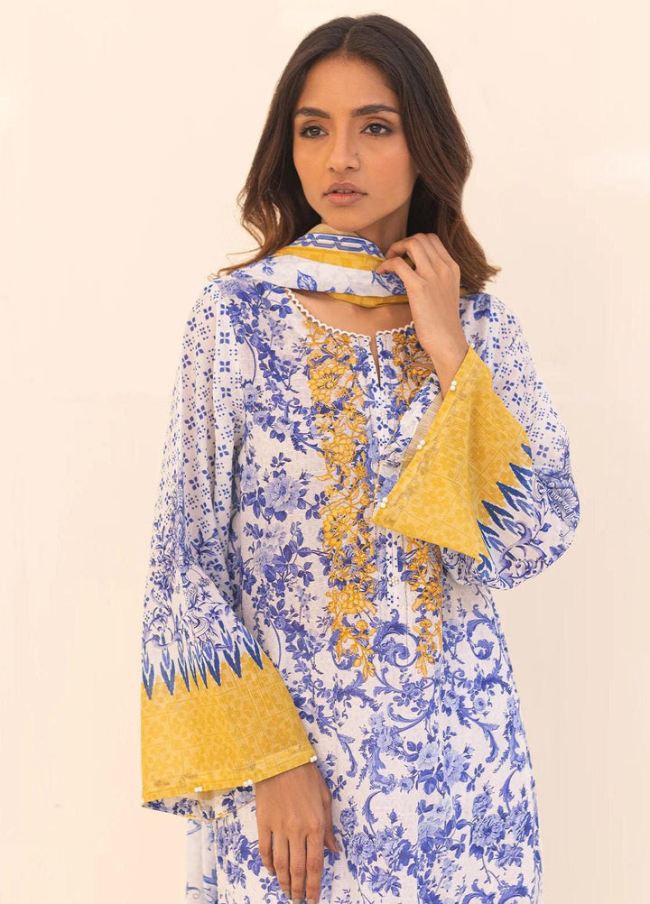 Sahar Printed Lawn Suits Unstitched 3 Piece SHR23L3 SL-PE-V2-RM-01 - Summer Collection