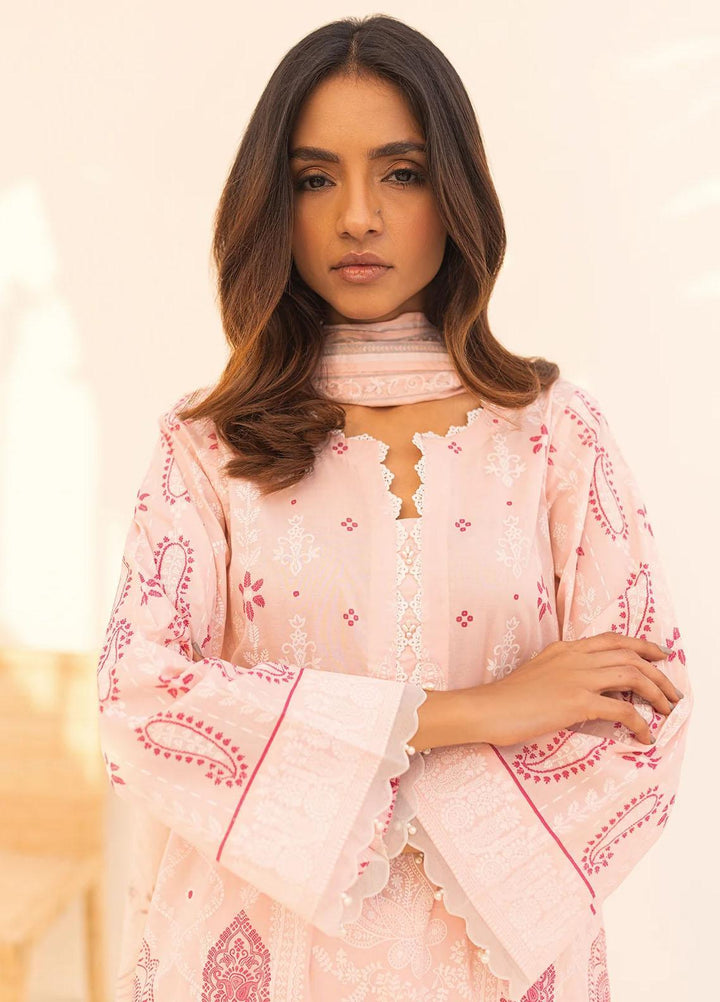 Sahar Printed Lawn Suits Unstitched 3 Piece SHR23L3 SL-WP-V2-RM-08 - Summer Collection