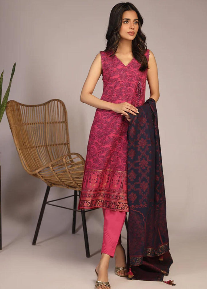 Sahar Printed Jacquard Suits Unstitched 3 Piece SHR23PJ SJ-RM-06 - Premium Collection