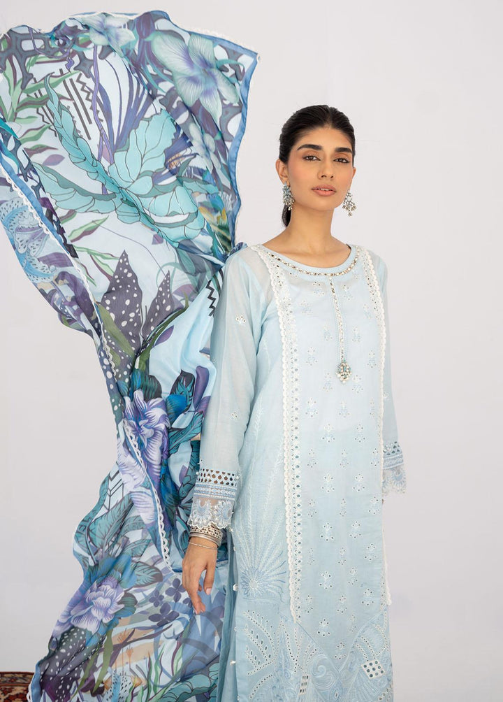 Saheliyaan by Gisele Embroidered Lawn Suits Unstitched 3 Piece GL23S Neelum - Luxury Collection