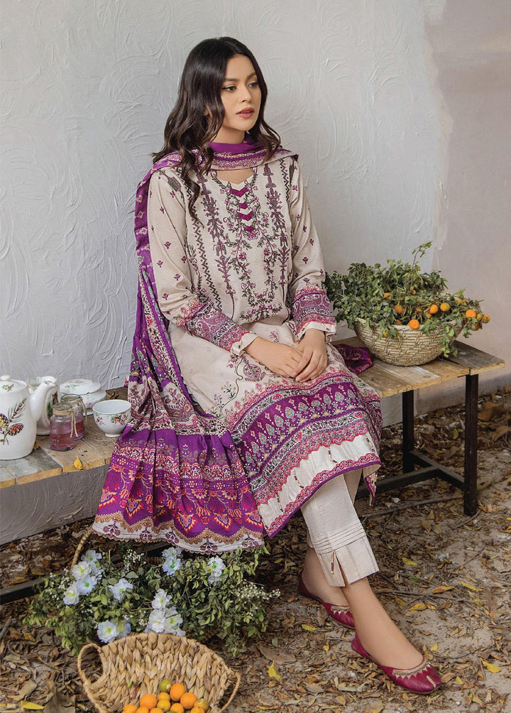 Saira Bano By Humdum Embroidered Lawn Suits Unstitched 3 Piece HD23SB D-01 - Summer Collection