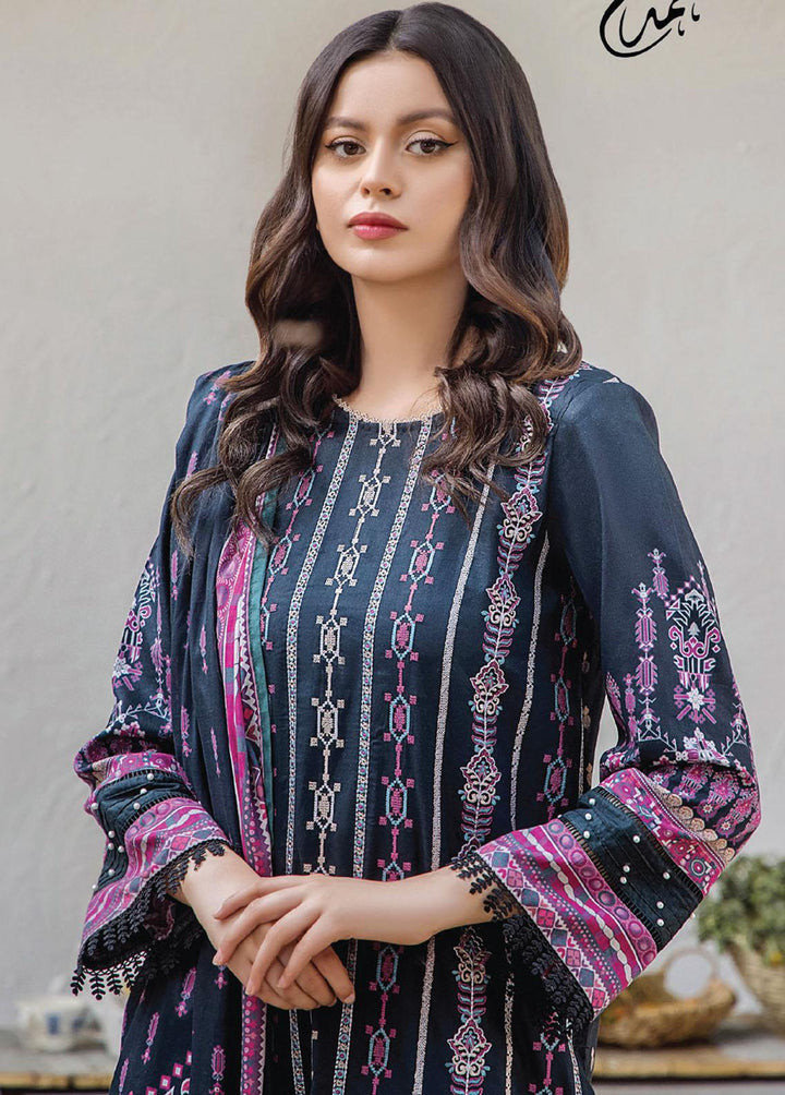 Saira Bano By Humdum Embroidered Lawn Suits Unstitched 3 Piece HD23SB D-06 - Summer Collection