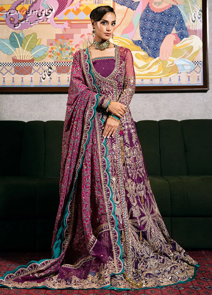Saira Rizwan Embroidered Organza Suits Unstitched 4 Piece SRF-D-05 Lavena - Festive Collection