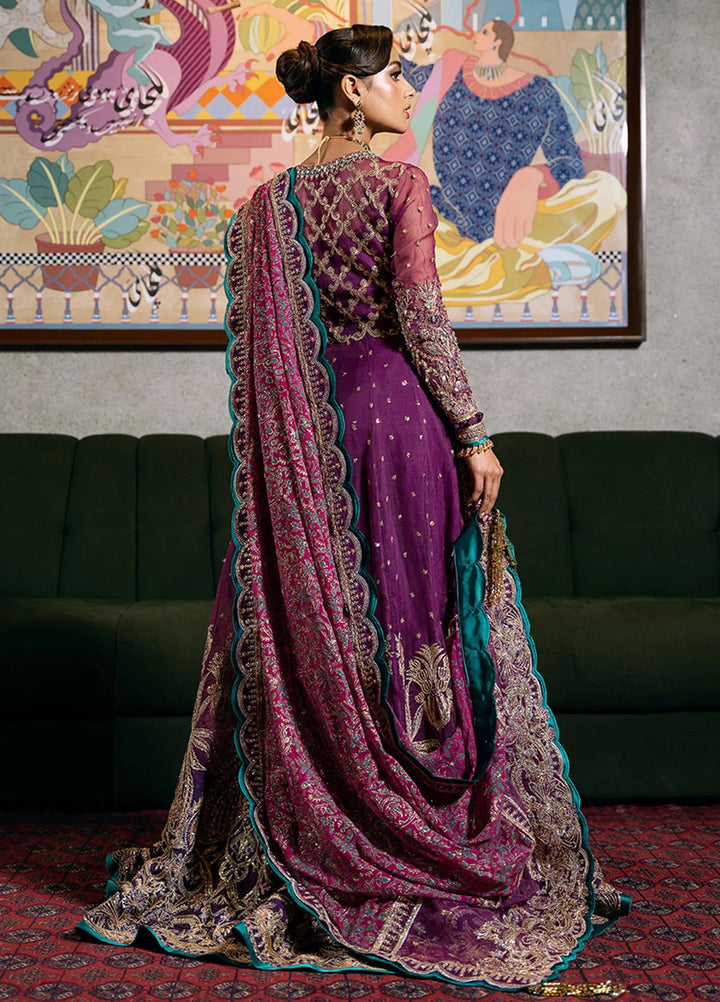 Saira Rizwan Embroidered Organza Suits Unstitched 4 Piece SRF-D-05 Lavena - Festive Collection