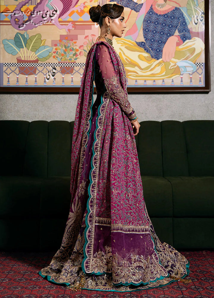 Saira Rizwan Embroidered Organza Suits Unstitched 4 Piece SRF-D-05 Lavena - Festive Collection