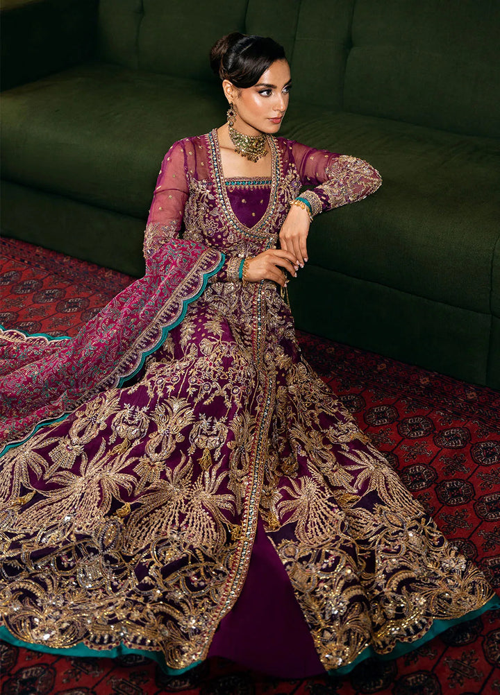 Saira Rizwan Embroidered Organza Suits Unstitched 4 Piece SRF-D-05 Lavena - Festive Collection