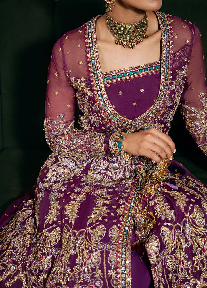 Saira Rizwan Embroidered Organza Suits Unstitched 4 Piece SRF-D-05 Lavena - Festive Collection