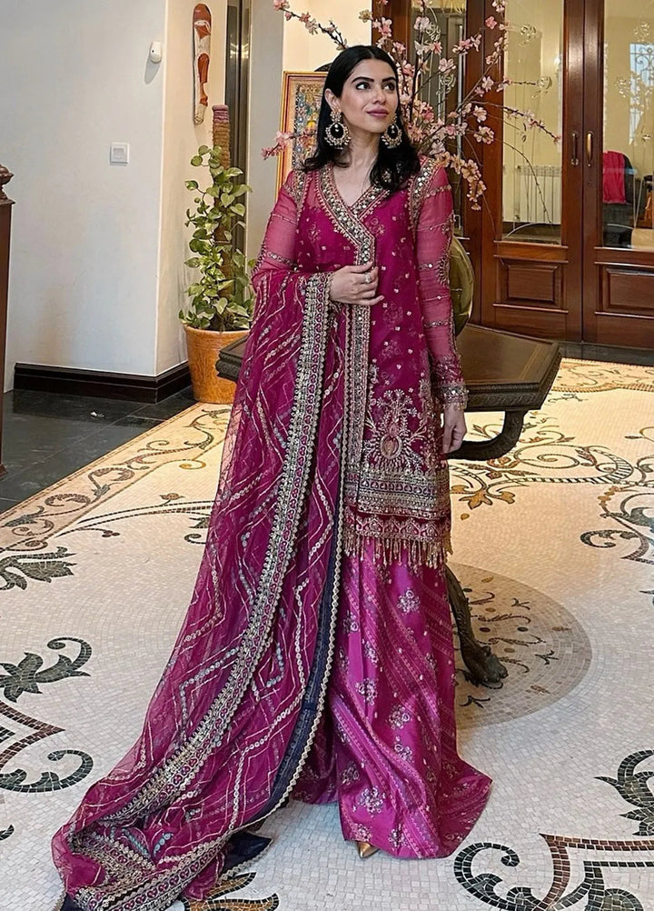 Saira Rizwan Embroidered Organza Suits Unstitched 4 Piece SRF-D-07 Enore - Festive Collection