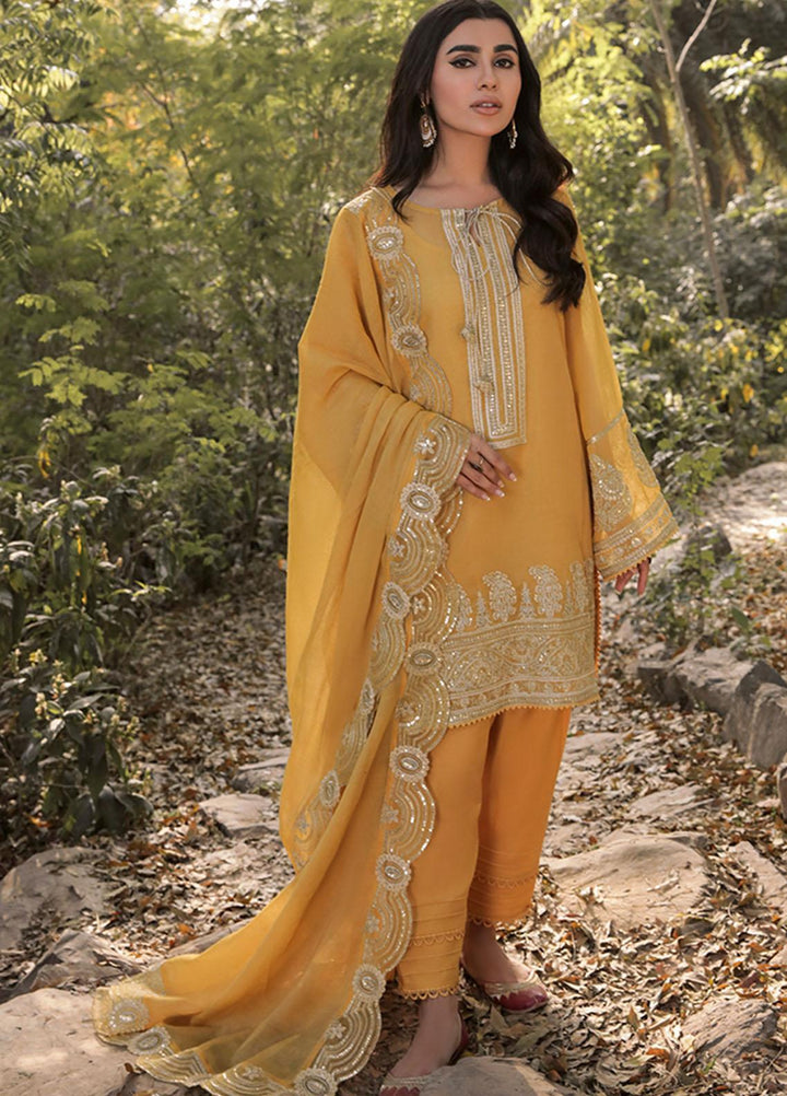 Saira Rizwan Ready to Wear  Cotton Net 4 Piece SR22KGE GUL - A
