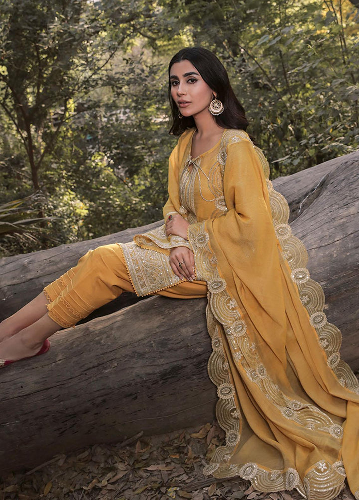 Saira Rizwan Ready to Wear  Cotton Net 4 Piece SR22KGE GUL - A