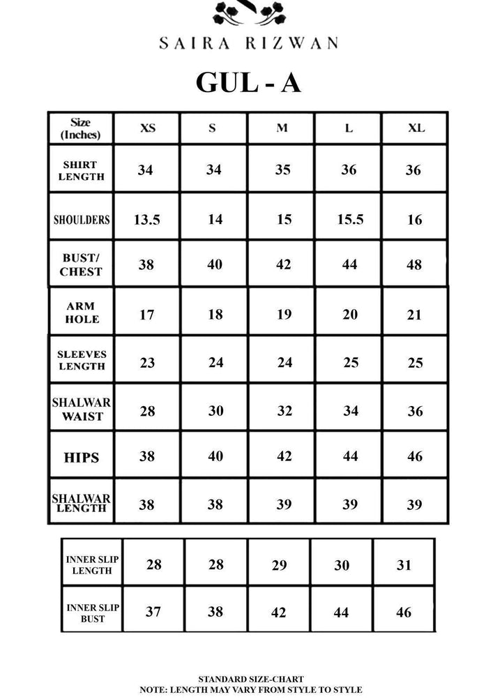 Saira Rizwan Ready to Wear  Cotton Net 4 Piece SR22KGE GUL - A