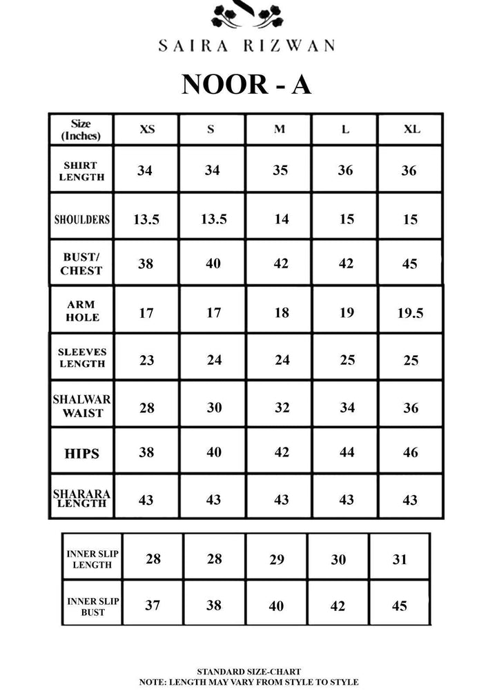 Saira Rizwan Ready to Wear  Cotton Net 4 Piece SR22KGE NOOR - A