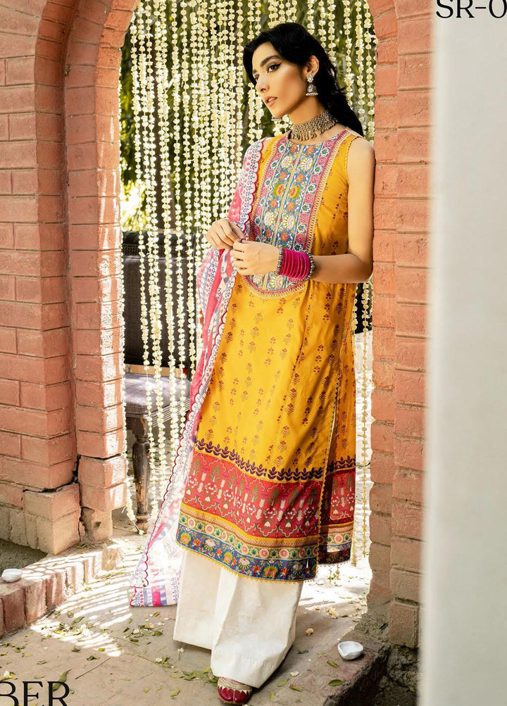 Saira Rizwan Embroidered Lawn Suits Unstitched 3 Piece SR21-E3 03 - Luxury Collection