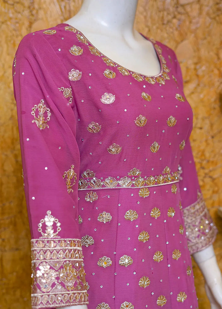 Saira Sultana Pret Embroidered Chiffon 3 Piece Suit Bareeza Lavender