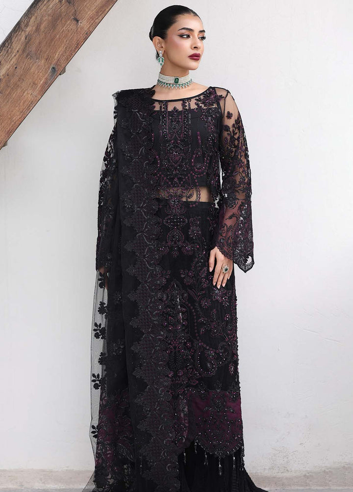 Saiyara by Imrozia Premium Pret Embroidered Net 3 Piece Suit I-237 Aseel