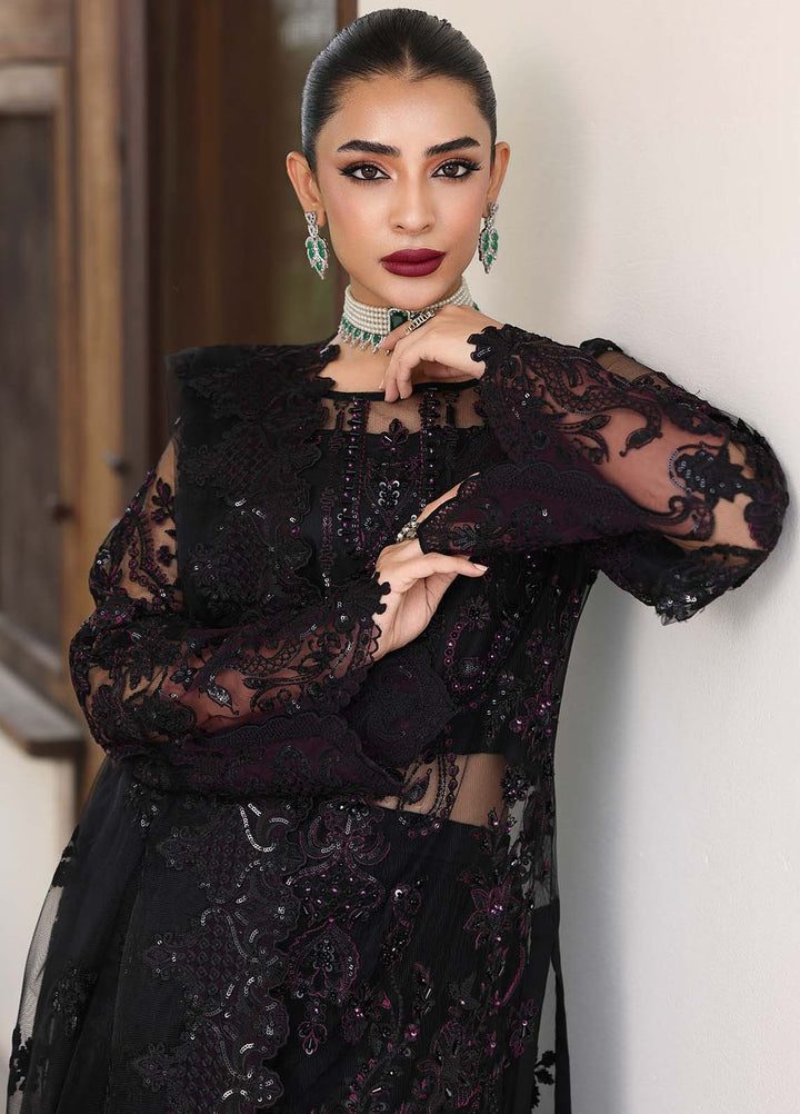 Saiyara by Imrozia Premium Pret Embroidered Net 3 Piece Suit I-237 Aseel