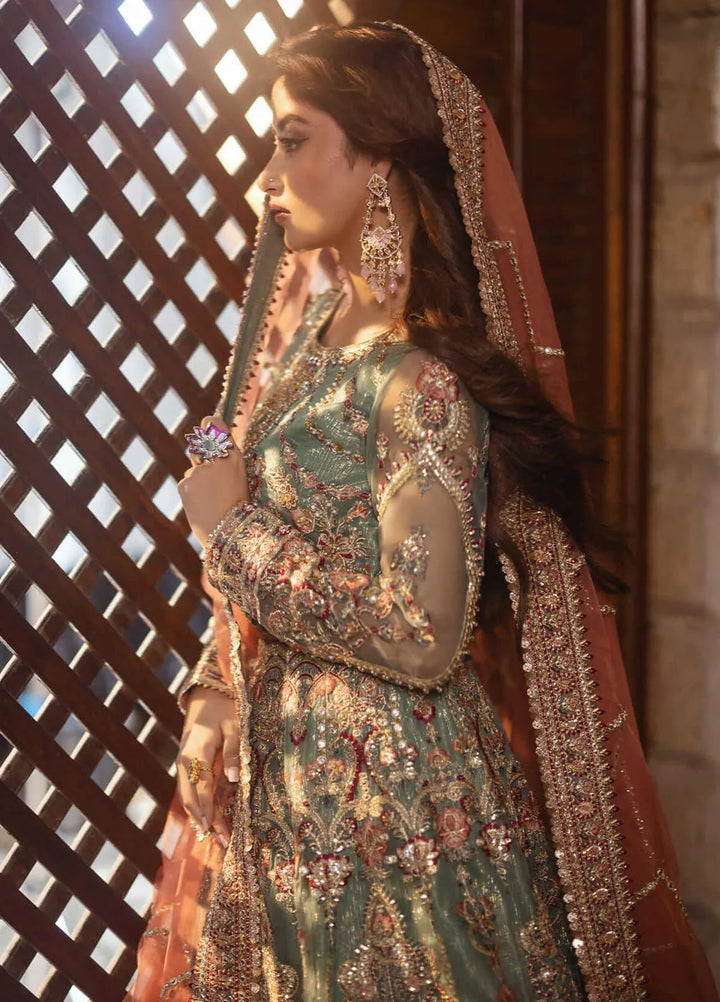 Sajal by Serene Embroidered Organza Suits Unstitched 3 Piece SP24SJ SB-26 Raqs - Wedding Collection