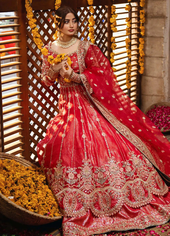 Sajal by Serene Embroidered Organza Suits Unstitched 3 Piece SP24SJ SB-30 Mairaj - Wedding Collection