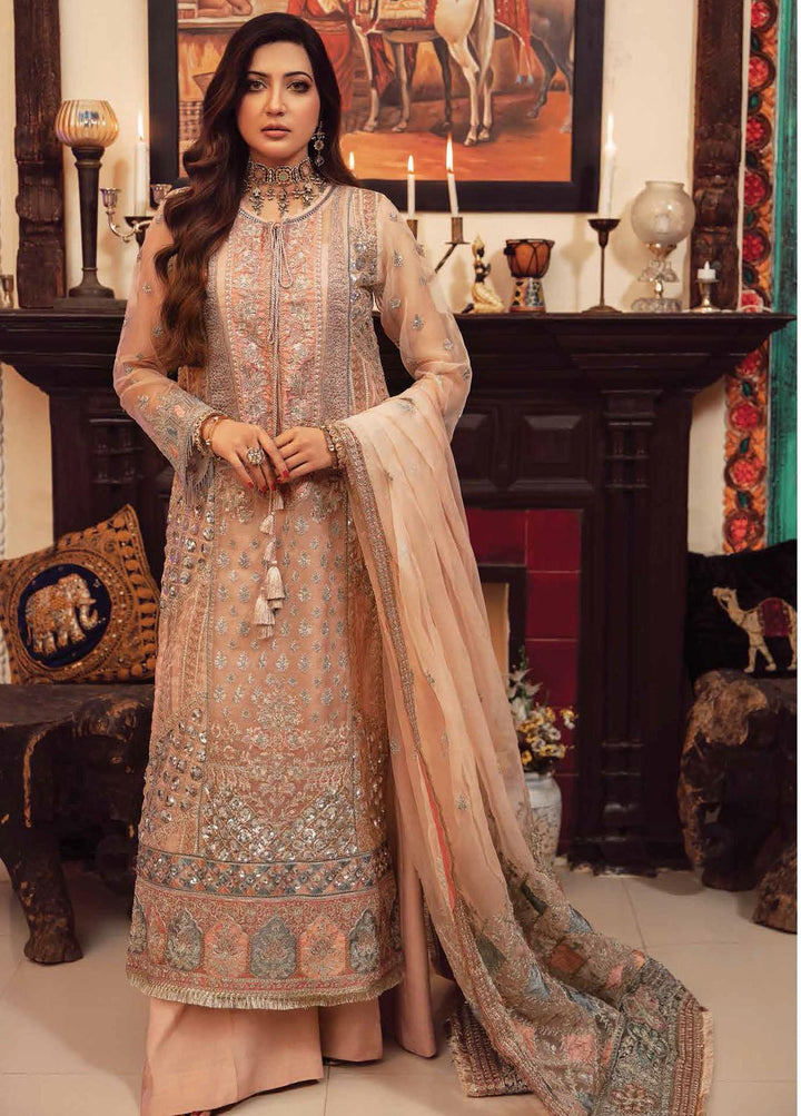 Sajni By Gisele Embroidered Organza Suits Unstitched 3 Piece GL22SJ Gulabo - Luxury Collection