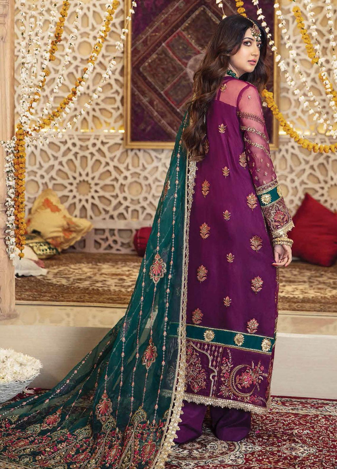 Sajni By Gisele Embroidered Organza Suits Unstitched 3 Piece GL22SJ Heer - Luxury Collection