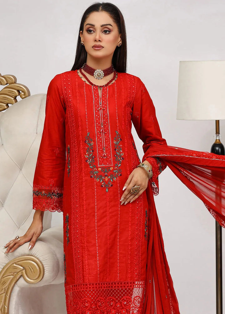 Sajni By Pakdaman Pret Embroidered Lawn 3 Piece Suit D-9902