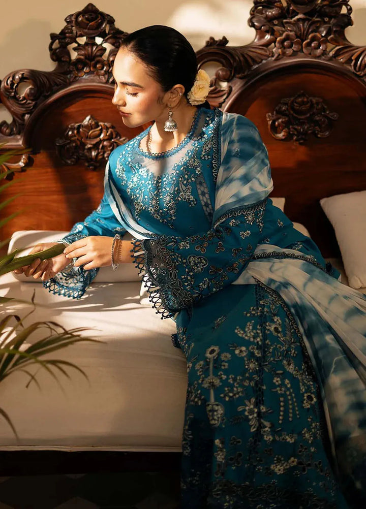 Sajni by Zarposh Embroidered Lawn Suits Unstitched 3 Piece ZP25S Azal - Summer Collection
