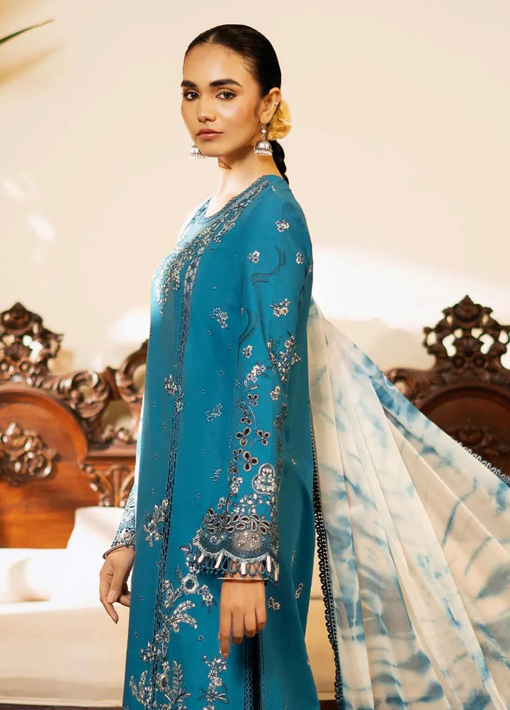 Sajni by Zarposh Embroidered Lawn Suits Unstitched 3 Piece ZP25S Azal - Summer Collection