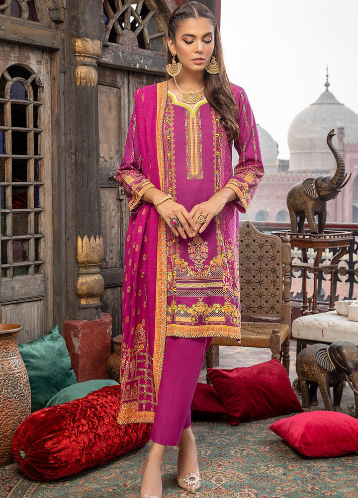 Salina by Regalia Textile Printed Khaddar Suits Unstitched 3 Piece RG21SK D-02 - Winter Collection