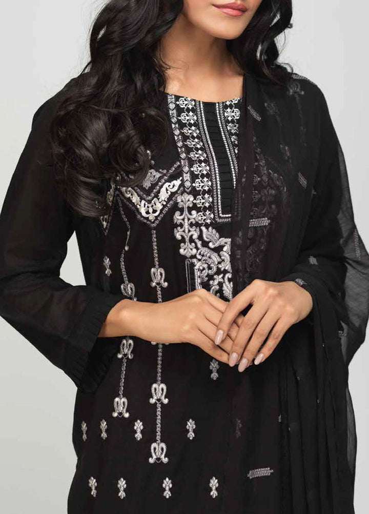 Salitex Black & White Embroidered Lawn Suits Unstitched 3 Piece SL21BW BW-33 - Summer Collection