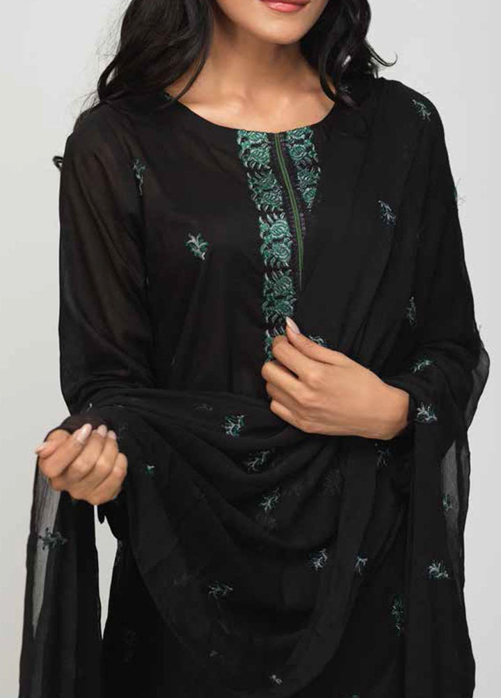 Salitex Black & White Embroidered Lawn Suits Unstitched 3 Piece SL21BW BW-38 - Summer Collection
