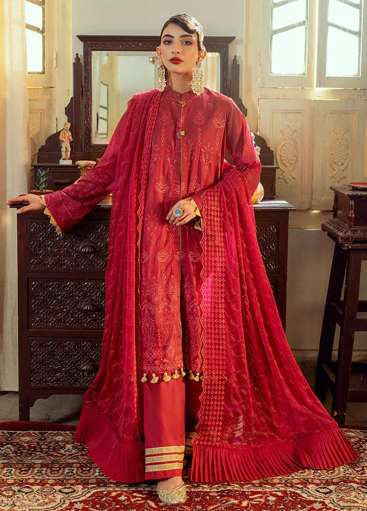 Salitex Embroidered Lawn Suits Unstitched 3 Piece ST22CK WK-01047UT - Festive Collection