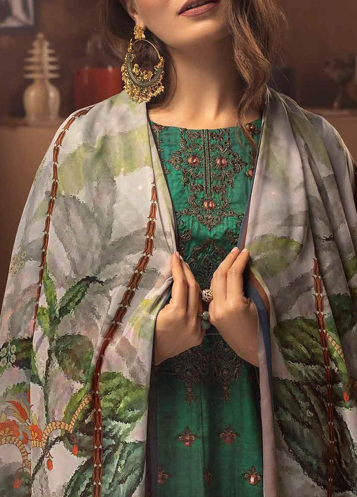 Salitex Embroidered Cotton Silk Suits Unstitched 3 Piece SL21CS WK-00879 - Festive Collection