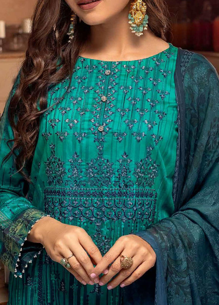 Salitex Embroidered Cotton Silk Suits Unstitched 3 Piece SL21CS WK-00880 - Festive Collection