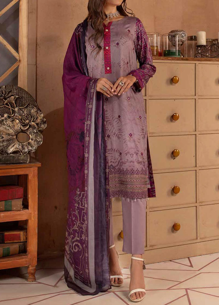 Salitex Embroidered Cotton Silk Suits Unstitched 3 Piece SL21CS WK-00882 - Festive Collection