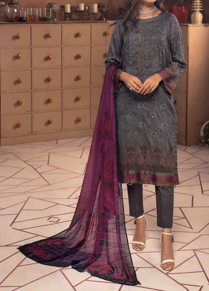 Salitex Embroidered Cotton Silk Suits Unstitched 3 Piece SL21CS WK-00884 - Festive Collection