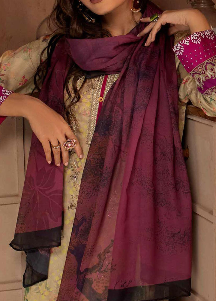 Salitex Embroidered Cotton Silk Suits Unstitched 3 Piece SL21CS WK-00887 - Festive Collection