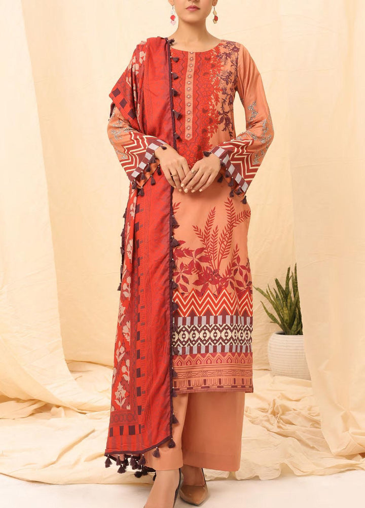 Salitex Printed Linen Suits Unstitched 3 Piece ST22SP WK-01177UT - Winter Collection